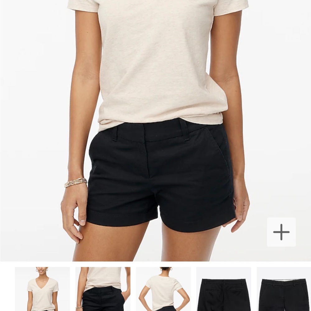 J.Crew Factory Classic Chino Black Shorts